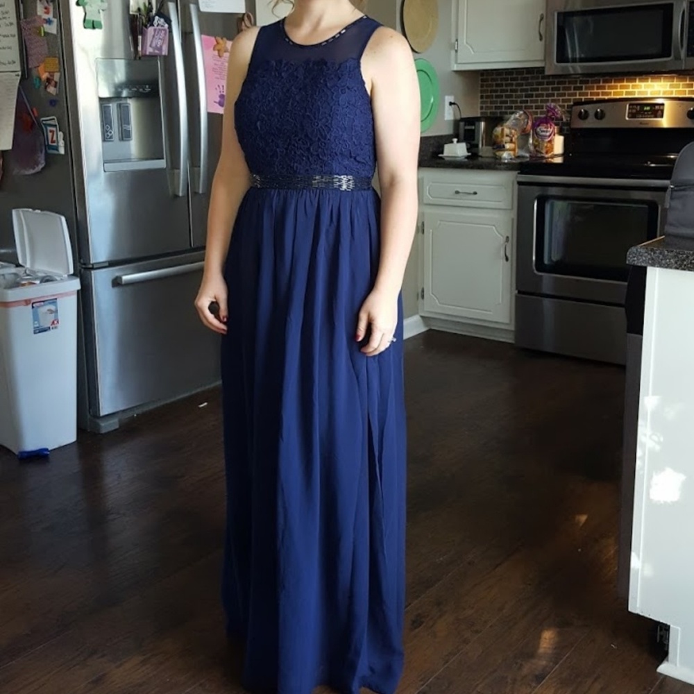 Navy blue formal dress